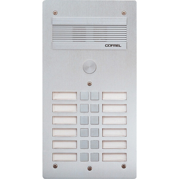 PLATINE S300 ALU 4MM 12BP - Bticino Cofrel - 308312