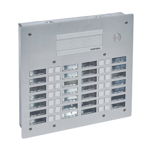 PLATINE S300 ALU 4MM 28BP - Bticino Cofrel - 308328