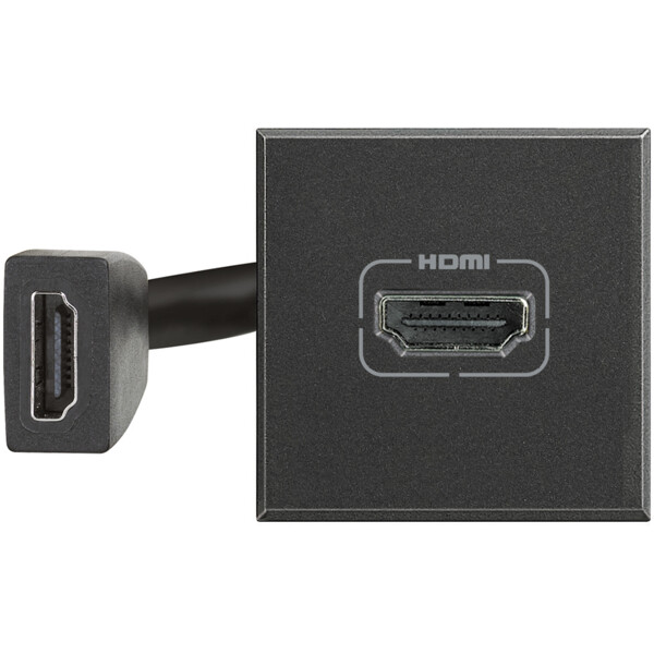 Prise HDMI anthracite Bticino Axolute 2 modules - Bticino Cofrel - HS4284