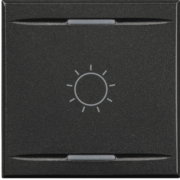 Enjoliveur anthracite symbole lumière Bticino Axolute 2 modules - Bticino Cofrel - HS4911/2BA