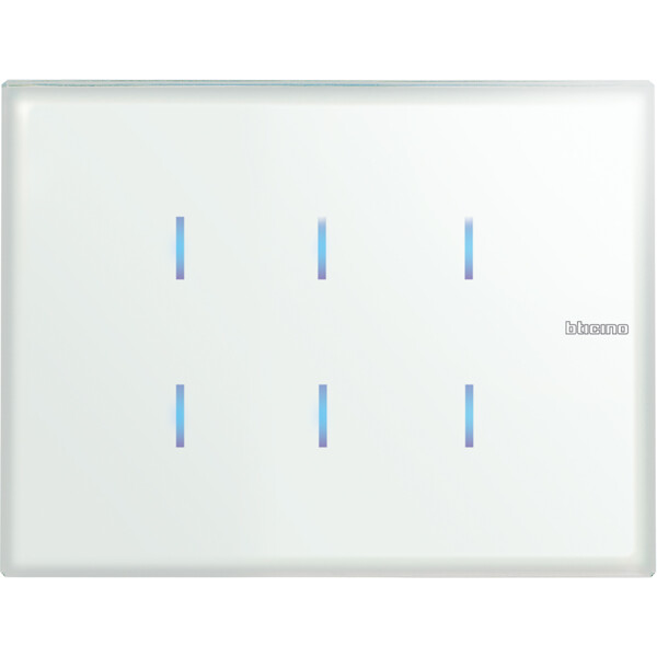 Commande tactile MyHome whice Bticino Axolute 6 touches 3 modules - Bticino Cofrel - HC4657M3