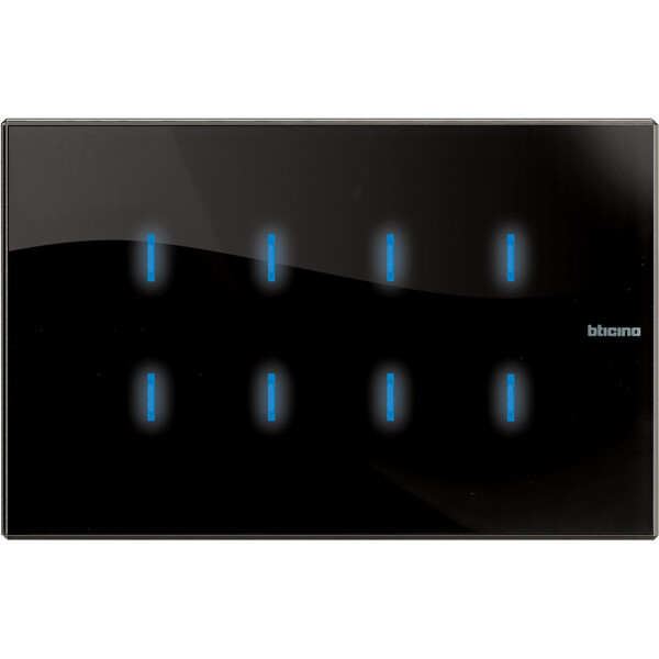 Commande tactile MyHome nighter Bticino Axolute 8 touches 4 modules - Bticino Cofrel - HS4657M4