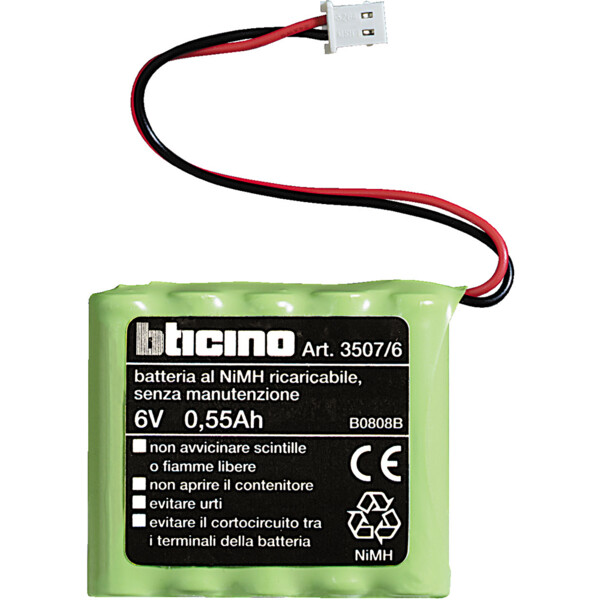 Batterie de rechange 6V 0,5Ah Bticino MyHome Up pour centrale de gestion de température ref. 3550 - Bticino Cofrel - 3507/6