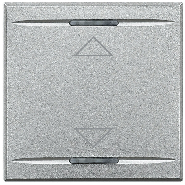 Enjoliveur aluminium symbole montée/descente Bticino Axolute 2 modules - Bticino Cofrel - HC4911/2AH