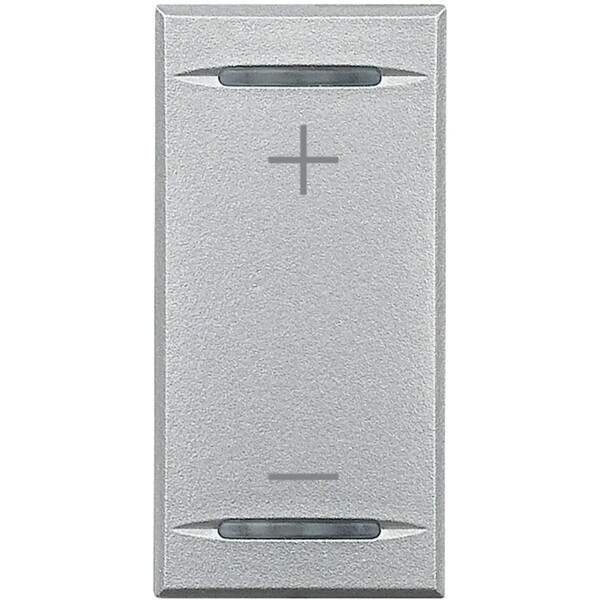 Enjoliveur aluminium symbole "+/-" Bticino Axolute MyHome Bus 1 module - Bticino Cofrel - HC4911AD