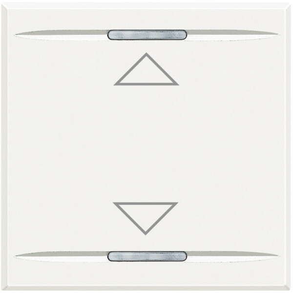 Enjoliveur blanc symbole montée/descente Bticino Axolute 2 modules - Bticino Cofrel - HD4911M2AH