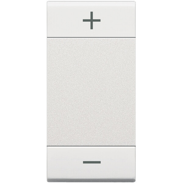 Enjoliveur blanc symbole "+/-" Bticino Livinglight MyHome Bus 1 module - Bticino Cofrel - N4911ADN