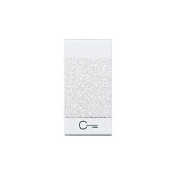 Enjoliveur blanc poussoir symbole clé Bticino Livinglight 1 module - Bticino Cofrel - N4915FN