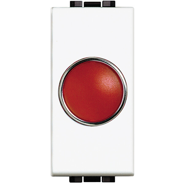 Voyant lumineux blanc Bticino Livinglight avec diffuseur rouge - Bticino Cofrel - N4371R