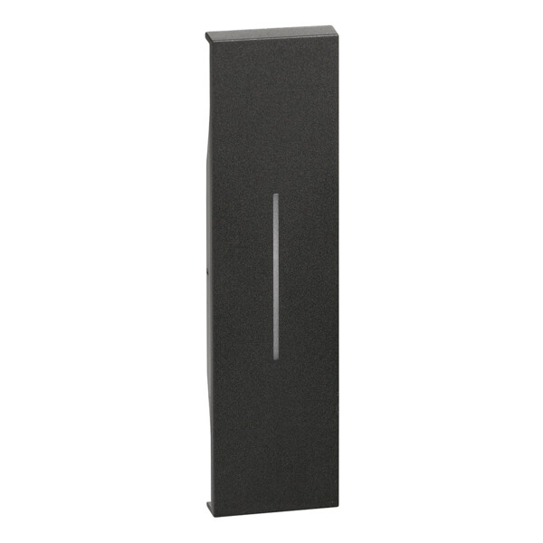 Enjoliveur Living Now pour commande d'éclairage standard ou lumineuse 1 module - noir mat - Bticino Cofrel - BTKG01