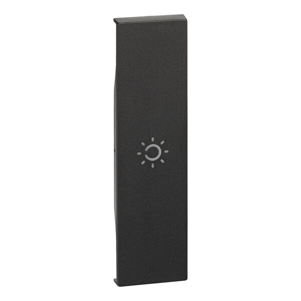 Enjoliveur living now avec symbole lumière myhome_up 1 module - noir - Bticino Cofrel - BTKG01A