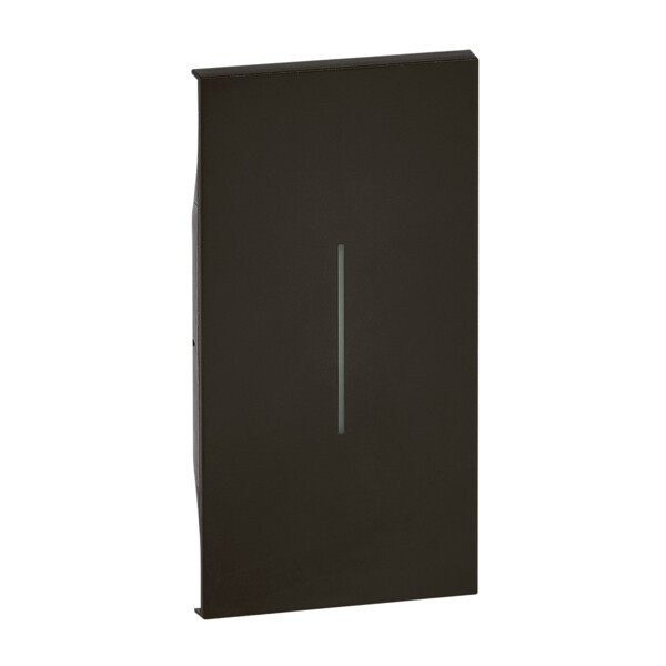 Enjoliveur Living Now pour commande d'éclairage standard ou lumineuse 2 modules - noir mat - Bticino Cofrel - BTKG01M2