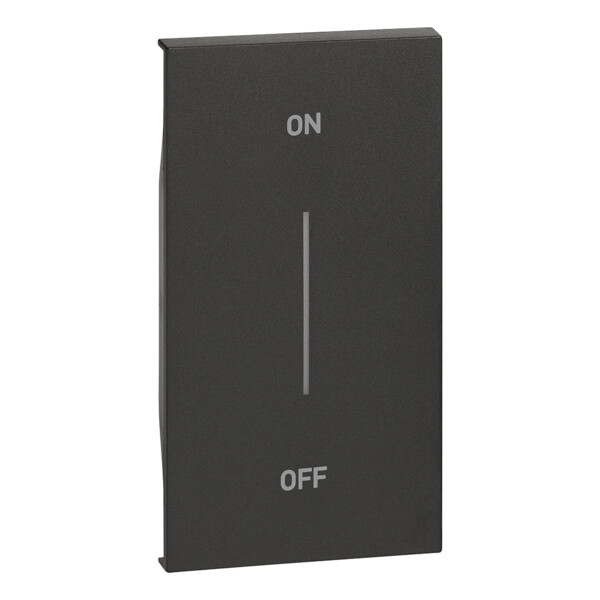 Enjoliveur Living Now avec symbole lumière MyHOME_Up 2 modules - noir mat - Bticino Cofrel - BTKG01MH2AG