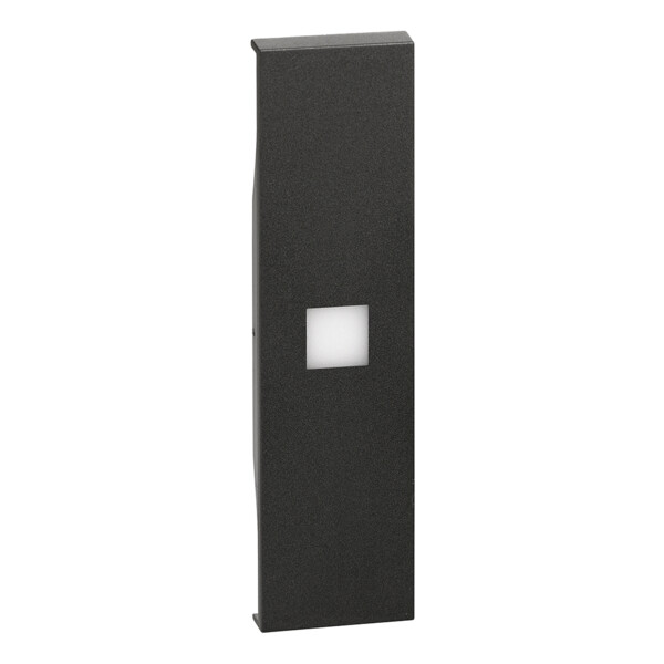 Enjoliveur Living Now pour commande d'éclairage avec voyant à forte intensité lumineuse 1 module - noir mat - Bticino Cofrel - BTKG01X