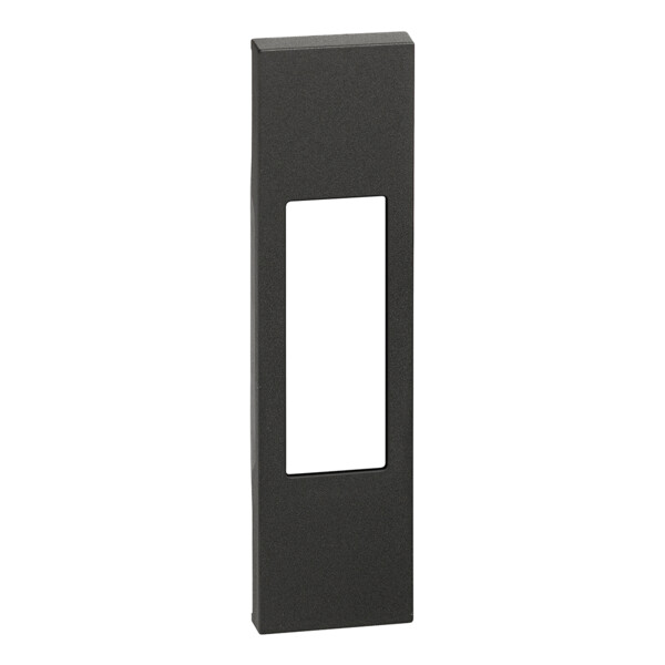 Plastron de finition Living Now pour interrupteur bipolaire 1 module - noir mat - Bticino Cofrel - BTKG02