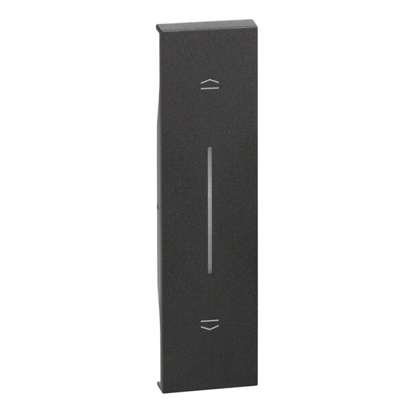 Enjoliveur Living Now pour poussoir de volets roulants et commande MyHOME_Up 1 module - noir mat - Bticino Cofrel - BTKG05
