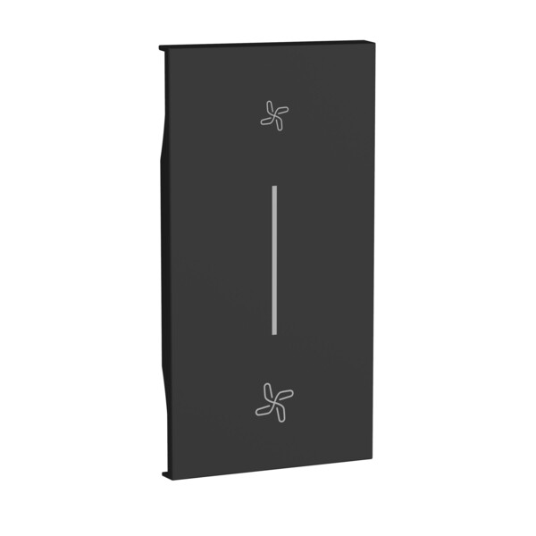 Enjoliveur 2 Modules Noir Mat pour Poussoir VMC Living Now Netatmo - Bticino Cofrel - BTKG05M2VMC