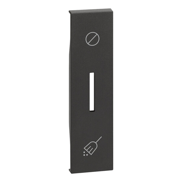 Enjoliveur Living Now pour commande indicateur extérieur Ne pas déranger et Faire la Chambre - noir mat - Bticino Cofrel - BTKG06H