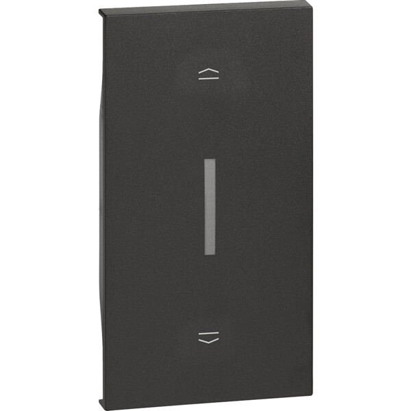 Enjoliveur Living Now pour interrupteur de volets roulants 2 modules - noir mat - Bticino Cofrel - BTKG06M2
