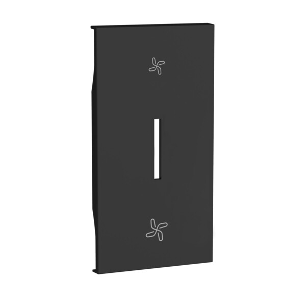Enjoliveur Living Now Netatmo pour Interrupteur VMC 2 Modules Noir Mat - Bticino Cofrel - BTKG06M2VMC