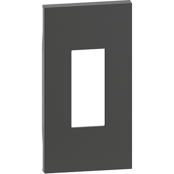 Plastron de finition Living Now pour toutes prises RJ45 2 modules - noir mat - Bticino Cofrel - BTKG07M2
