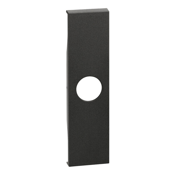 Enjoliveur Living Now pour prises TV simple mâle et type F à visser et sortie de fil Ø9mm 1 module - noir mat - Bticino Cofrel - BTKG08