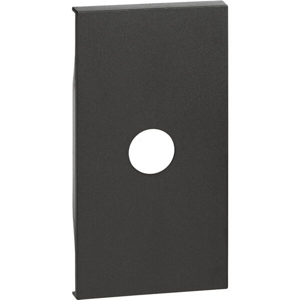 Enjoliveur Living Now Bticino Cofrel - pour prises TV simple mâle et type F - noir - Bticino Cofrel - BTKG08M2