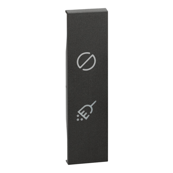 Enjoliveur Living Now pour indicateur extérieur lumineux Ne pas déranger et Faire la Chambre - noir mat - Bticino Cofrel - BTKG11H