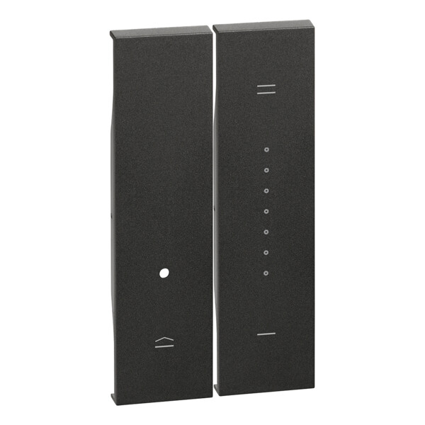 Enjoliveur Living Now pour variateur 2 fils toutes charges 2 modules - noir mat - Bticino Cofrel - BTKG19