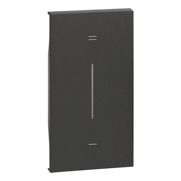 Enjoliveur Living Now avec symbole + et - MyHOME_Up 2 modules - noir mat - Bticino Cofrel - BTKG19MH2
