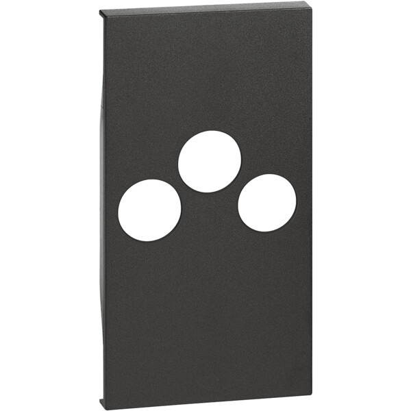 Enjoliveur Living Now pour prise TV-R-SAT DAB+ 2 modules - noir mat - Bticino Cofrel - BTKG26M2