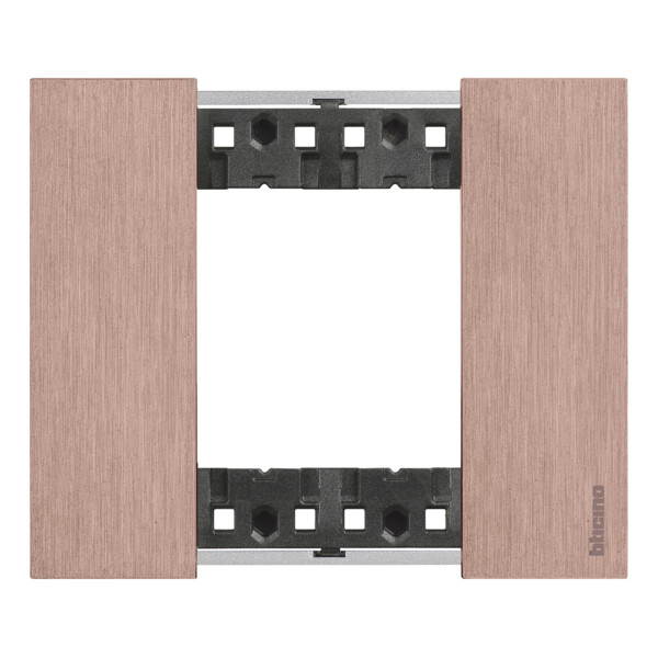 Enjoliveur Living Now pour commande d'éclairage standard ou lumineuse 2 modules - sable - Bticino Cofrel - BTKM01M2