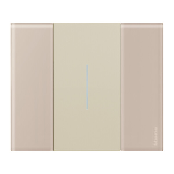 Enjoliveur Living Now pour commande d'éclairage standard ou lumineuse 2 modules - sable - Bticino Cofrel - BTKM01M2