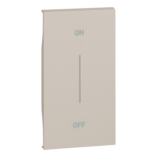 Enjoliveur Living Now avec symbole ON-OFF MyHOME_Up 2 modules - sable - Bticino Cofrel - BTKM01MH2AG