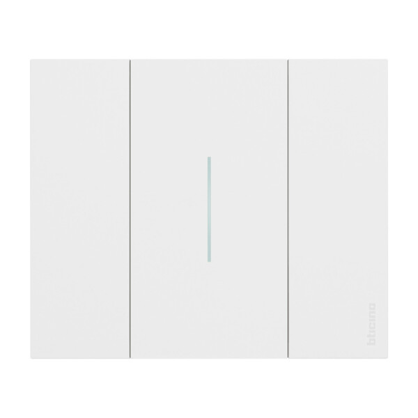Enjoliveur Living Now pour commande d'éclairage standard ou lumineuse 2 modules - blanc - Bticino Cofrel - BTKW01M2