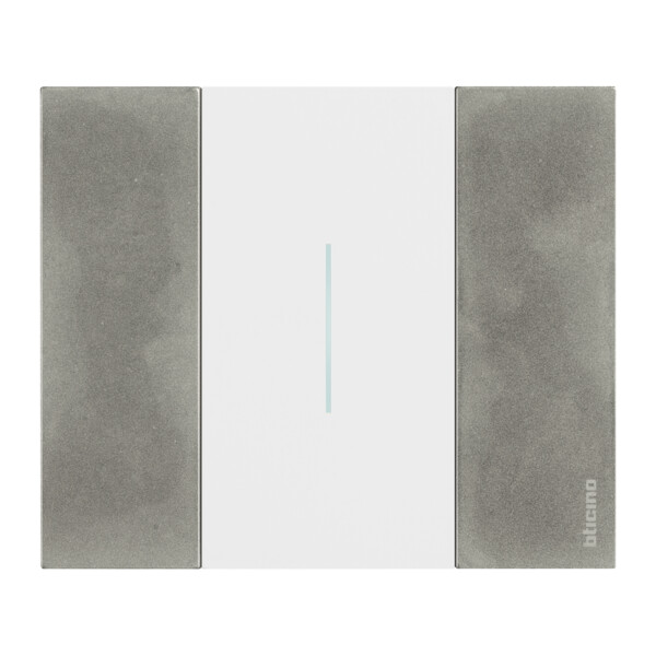 Enjoliveur Living Now pour commande d'éclairage standard ou lumineuse 2 modules - blanc - Bticino Cofrel - BTKW01M2