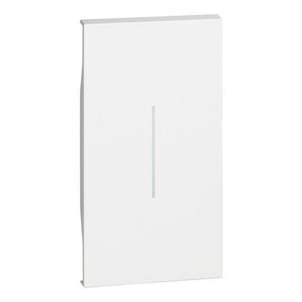 Enjoliveur Living Now pour commande d'éclairage standard ou lumineuse 2 modules - blanc - Bticino Cofrel - BTKW01M2