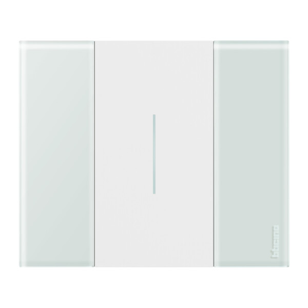 Enjoliveur Living Now pour commande d'éclairage standard ou lumineuse 2 modules - blanc - Bticino Cofrel - BTKW01M2