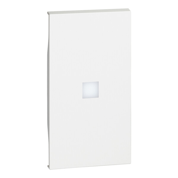 Enjoliveur Living Now pour commande d'éclairage avec voyant à forte intensité lumineuse 2 modules - blanc - Bticino Cofrel - BTKW01M2X