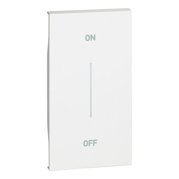 Enjoliveur Living Now avec symbole ON-OFF MyHOME_Up 2 modules - blanc - Bticino Cofrel - BTKW01MH2AG