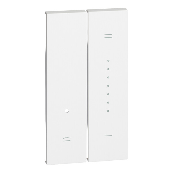 Enjoliveur Living Now pour variateur 2 fils toutes charges 2 modules - blanc - Bticino Cofrel - BTKW19