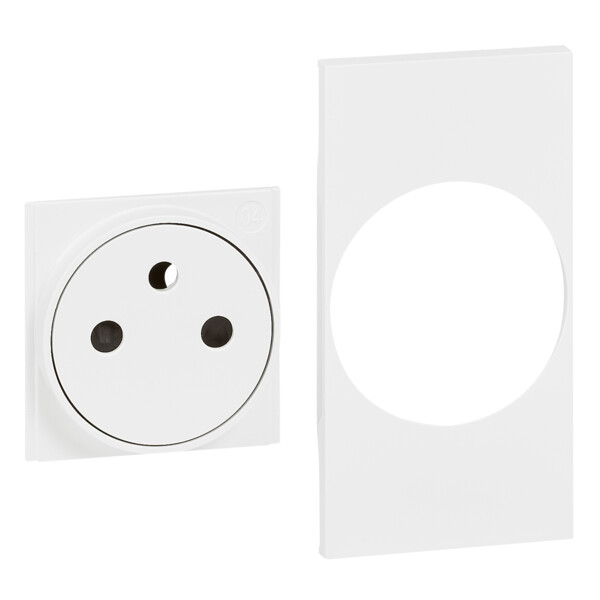 Enjoliveur Living Now pour prise de courant Surface 2 modules - blanc - Bticino Cofrel - BTKW55F