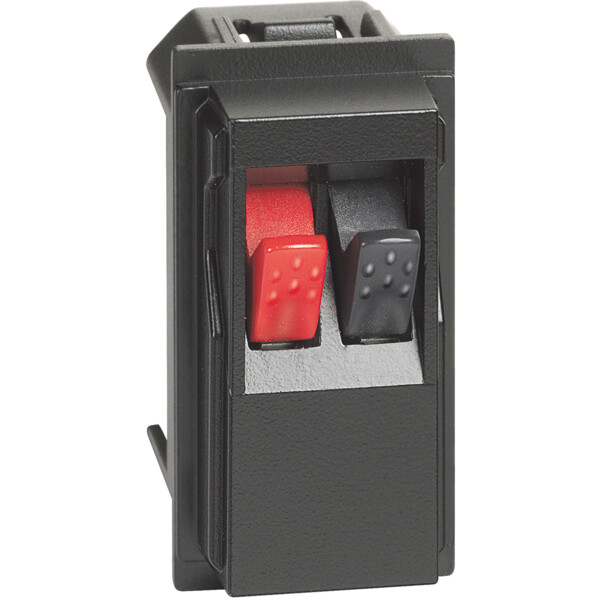 Prise audio pour haut-parleurs Living Now avec enjoliveur noir mat - 1 module - Bticino Cofrel - BTKG4294
