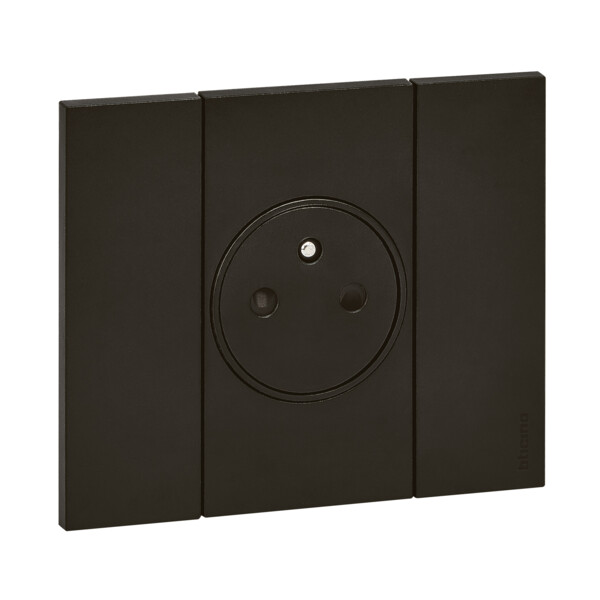Prise de courant surface Living Now Bticino Cofrel - 2 modules - encastré - noir - Bticino Cofrel - BTK4142A