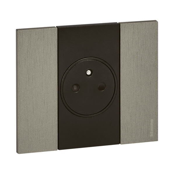Prise de courant surface Living Now Bticino Cofrel - 2 modules - encastré - noir - Bticino Cofrel - BTK4142A
