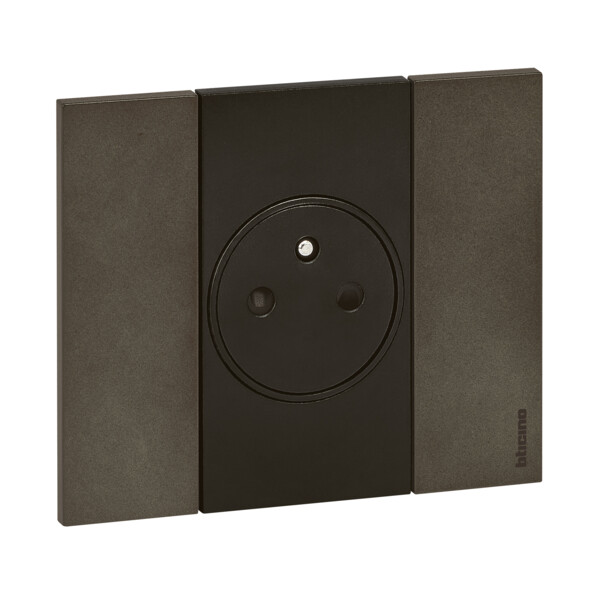 Prise de courant surface Living Now Bticino Cofrel - 2 modules - encastré - noir - Bticino Cofrel - BTK4142A