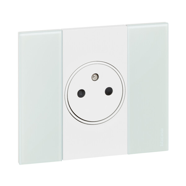 Prise de courant surface Living Now Bticino Cofrel - 2 modules - encastré - noir - Bticino Cofrel - BTK4142A
