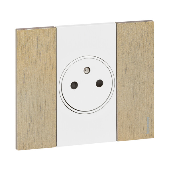Prise de courant surface Living Now Bticino Cofrel - 2 modules - encastré - noir - Bticino Cofrel - BTK4142A