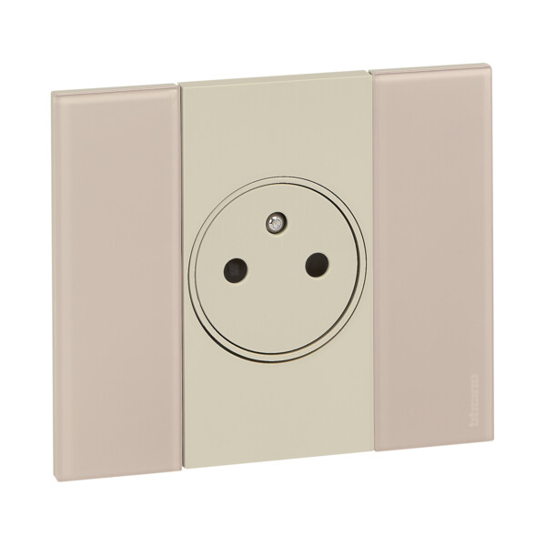 Prise de courant surface Living Now Bticino Cofrel - 2 modules - encastré - noir - Bticino Cofrel - BTK4142A