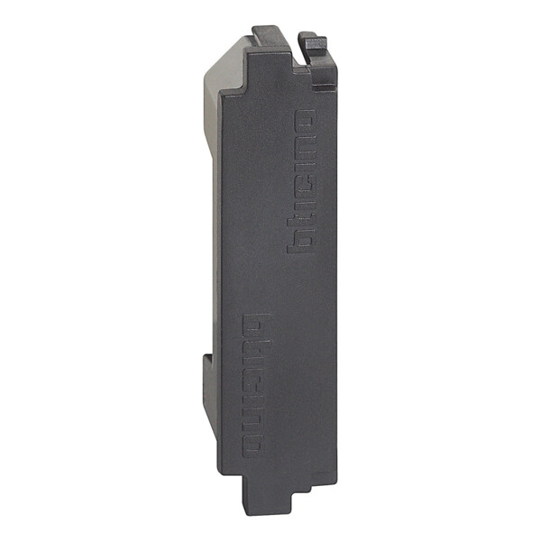 Obturateur demi-module Living now Bticino Cofrel - pour centrage d'un mécanisme 1 module - avec enjoliveur 2 modules - noir - Bticino Cofrel - BTK4949